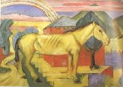 Franz Marc Long Yellow Horse (mk34) oil painting picture wholesale